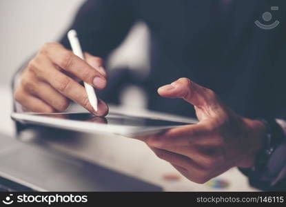 close-up business hand in business success concept