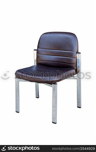close up chair on isolated white with clipping path.