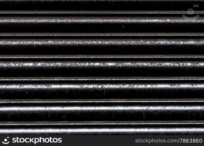 Close-Up Closed Black Shiny Shutters