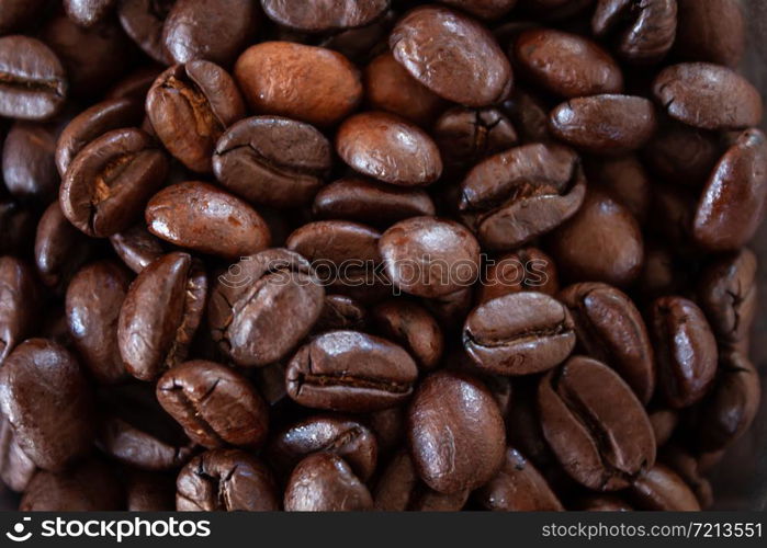 Close up coffee beans background, stock photo