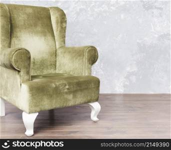 close up comfortable armchair