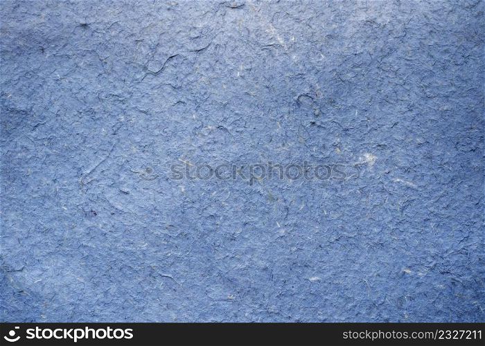 Close up crumpled craft paper blue texture and background with copy space