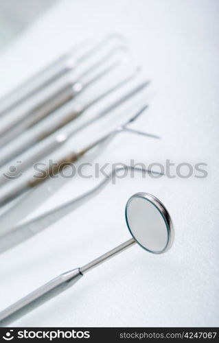 close up dental instruments .shallow DOF