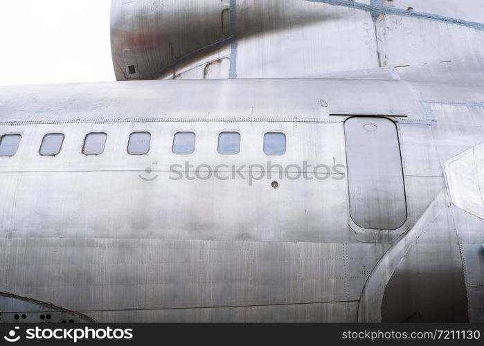 close up detail of Classic Old propeller airplane