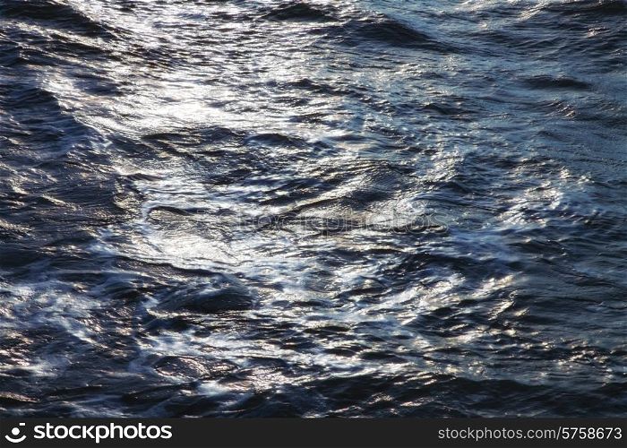 close up detail of flowing water creating pattern and texture