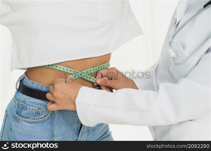 close up doctor measuring patient