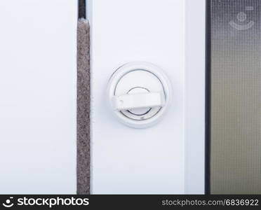 close up door knob of the glass door