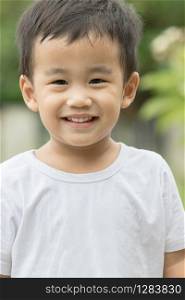 close up face of asian children looking to camera