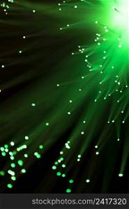 close up fiber optics light green
