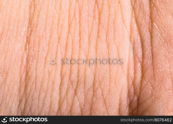 Close up human skin. Macro epidermis texture