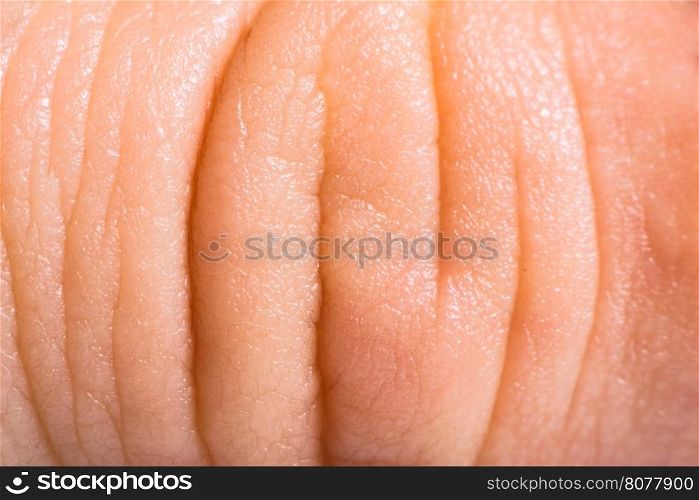 Close up human skin. Macro epidermis texture