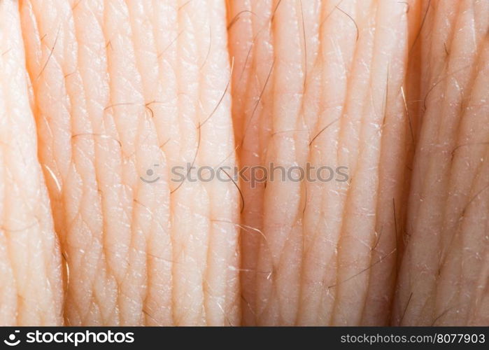 Close up human skin. Macro epidermis texture