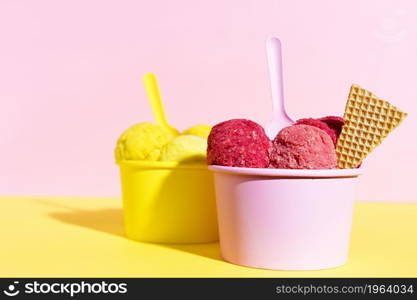 close up ice cream bowl. High resolution photo. close up ice cream bowl. High quality photo