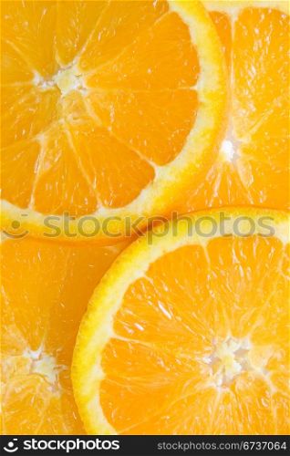 close-up image of fresh orange fruits slices