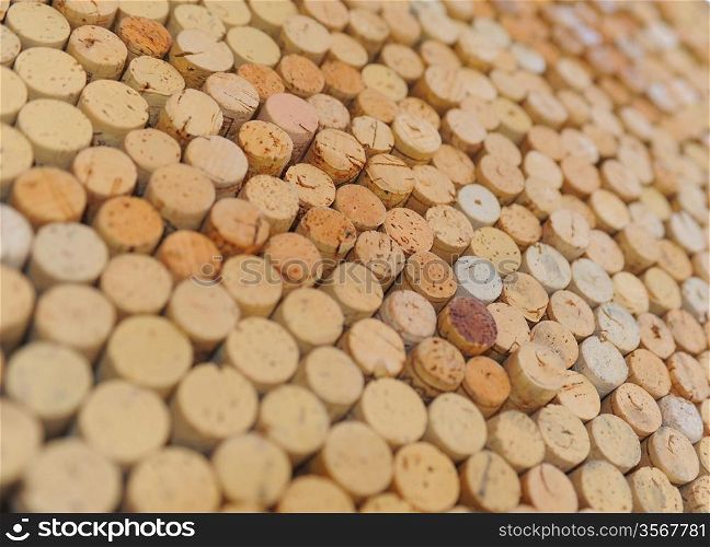 Close-up image of wine bottle old corks