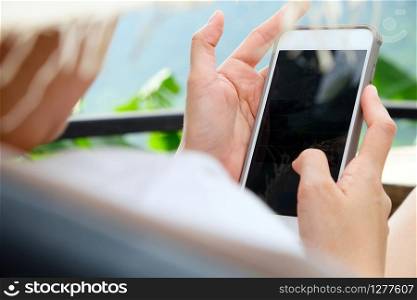 Close up image of Woman Using a Smart Phone
