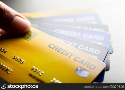 Close-up images of multiple credit card handsets