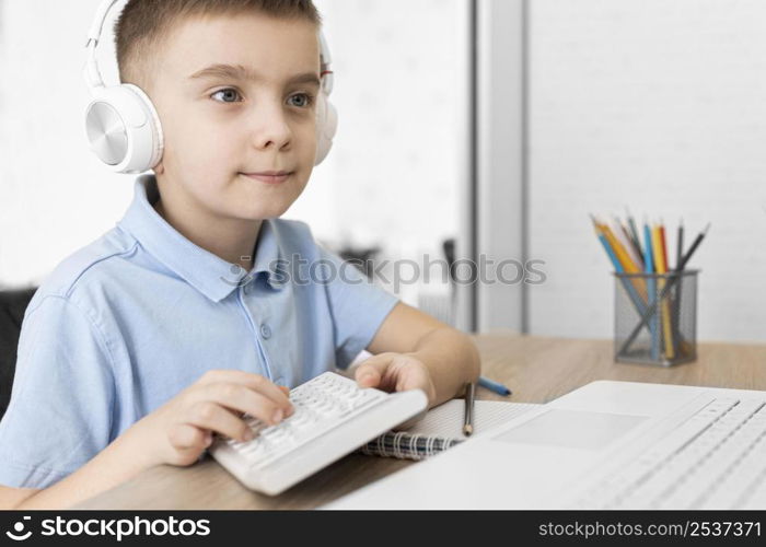 close up kid holding calculator