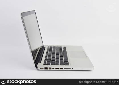 Close up laptop keyboard with Thai English language of a modern laptop