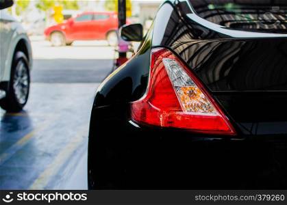 close up Luxury car tail lights