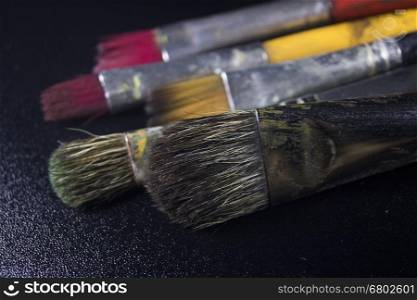 close up macro detail painting art brush