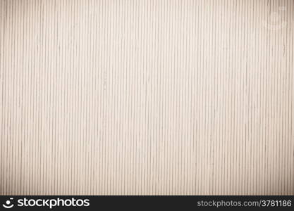 Close up macro of grey gray bamboo mat as striped background texture pattern. Oriental