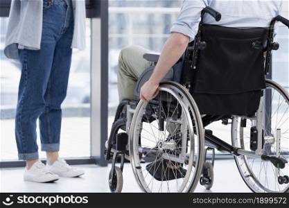 close up man wheelchair. Resolution and high quality beautiful photo. close up man wheelchair. High quality beautiful photo concept