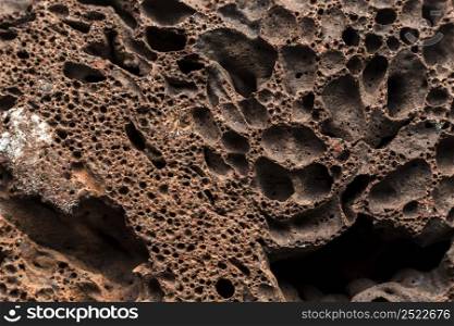 close up material with holes