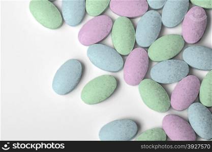 Close up Medicine pills isolated on white background