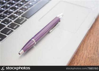 Close up notebook with pen, stock photo