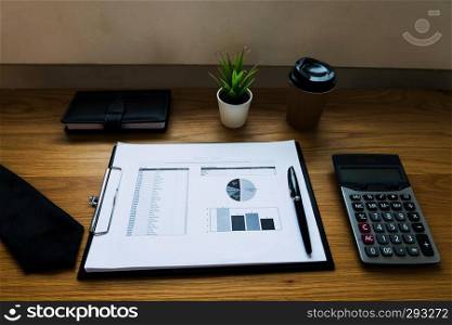 Close up object Business concept. Business workplace on the table.