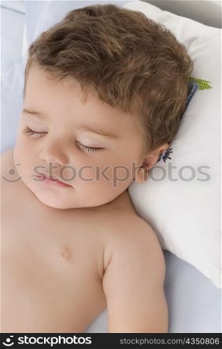 Close-up of a baby boy sleeping