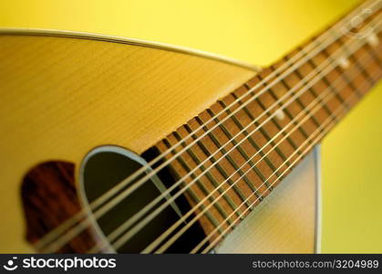 Close-up of a banjo