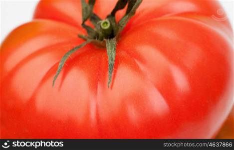 Close-up of a big red tomato. Shallow depth of field