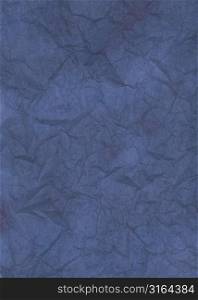 Close-up of a blue crumpled paper