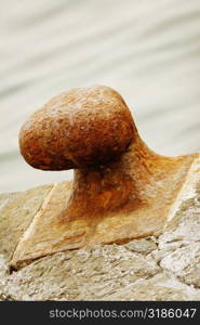 Close-up of a bollard, Porto, Costiera Amalfitana, Amalfi, Salerno, Campania, Italy