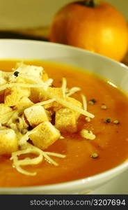 Close-up of a bowl of soup