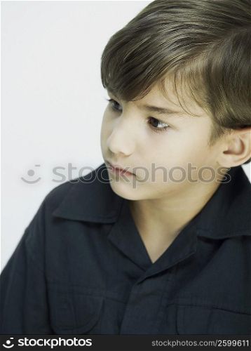 Close-up of a boy looking sideways