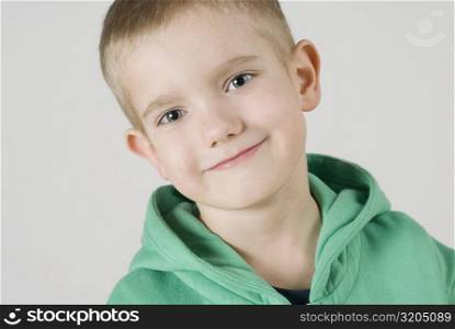 Close-up of a boy smiling