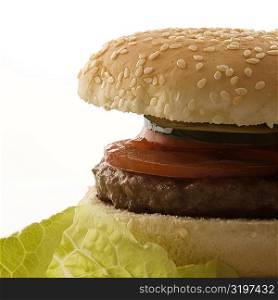Close-up of a burger