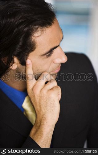 Close-up of a businessman looking sideways