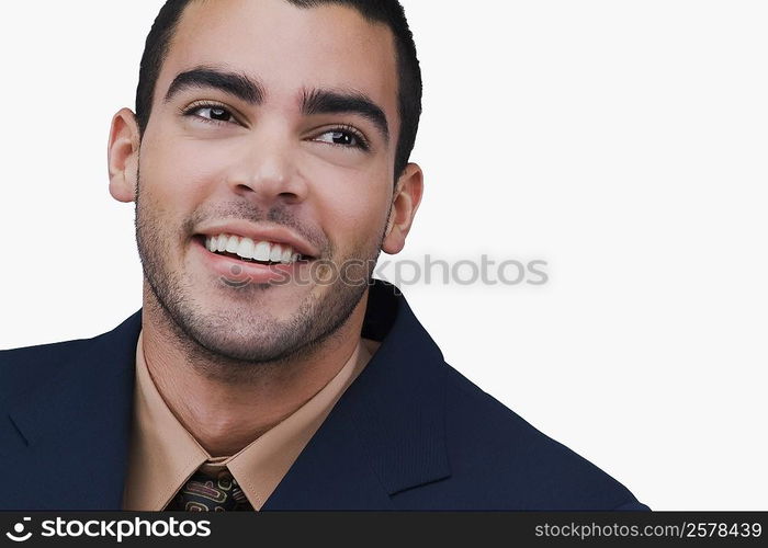 Close-up of a businessman smiling