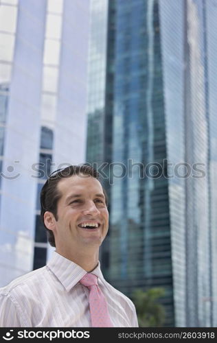 Close-up of a businessman smiling