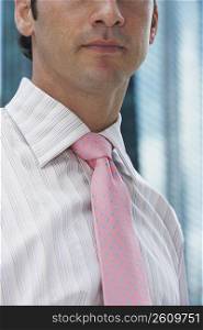 Close-up of a businessman wearing a tie