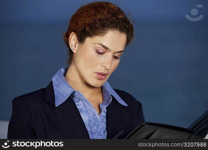 Close-up of a businesswoman