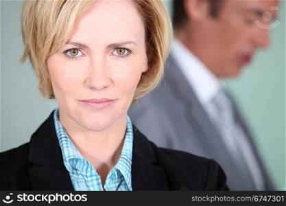 close-up of a businesswoman
