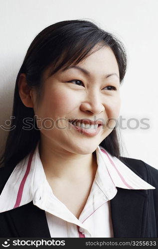 Close-up of a businesswoman smiling