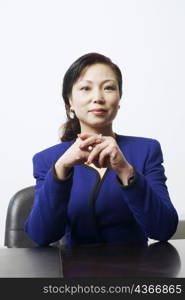 Close-up of a businesswoman smiling