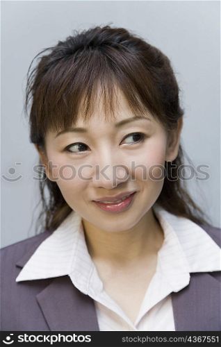 Close-up of a businesswoman smiling