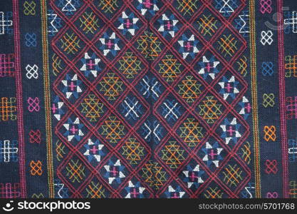 Close-up of a carpet, Chhume Valley, Zungney, Bumthang District, Bhutan